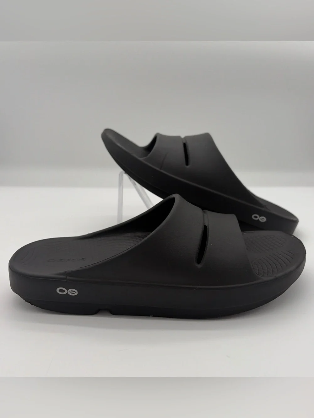 OOFOS Ooahh Luxe Slide Recovery Sandals Black EU 42 US M9/W11
